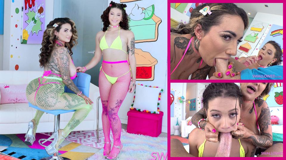 Swallowed – Arabelle Raphael Nicole Luva Nicole & Arabelle’s Summertime Suck Fest