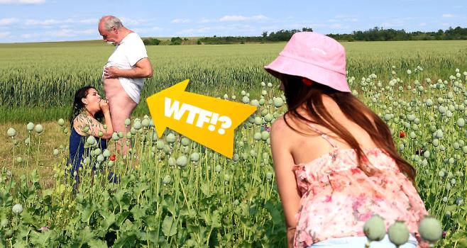 GrandParentsX – Lucka Petite And Andrea Wet Outdoor sex with older couple